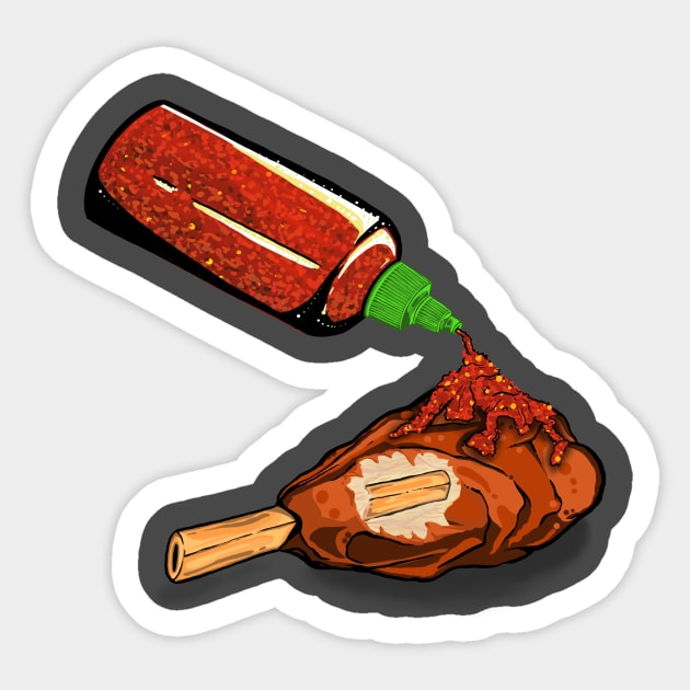 Chicken wing Sticker by ASkelin